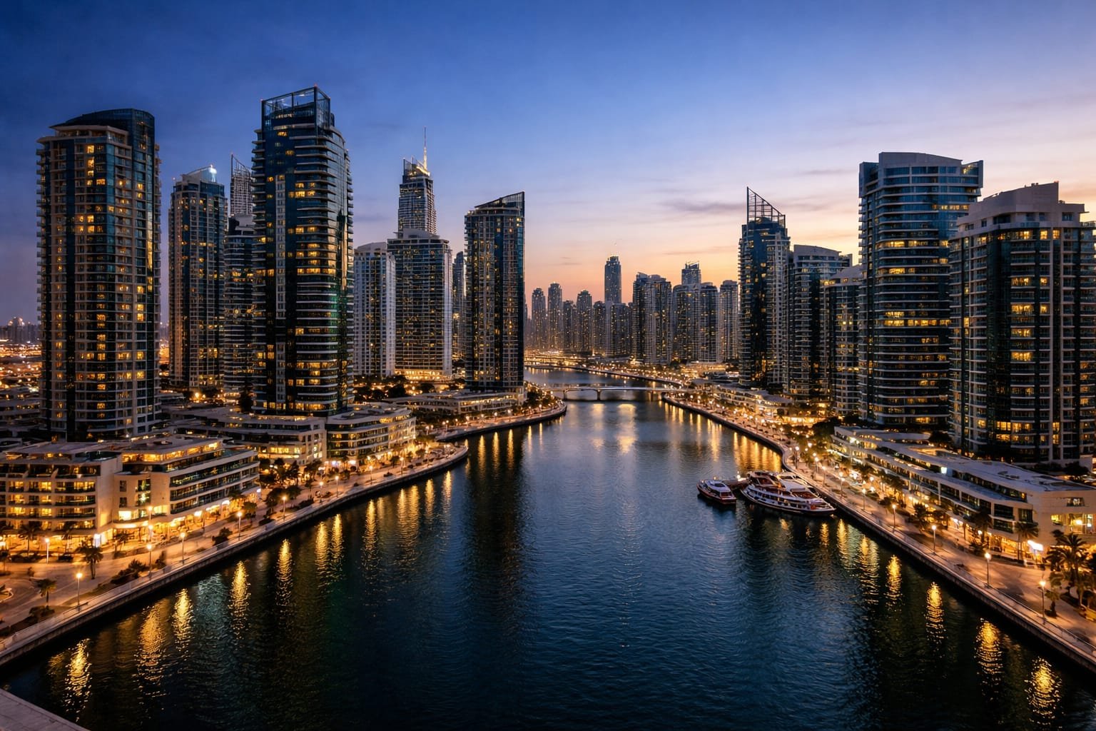 Dubai Marina waterfront luxury apartment view